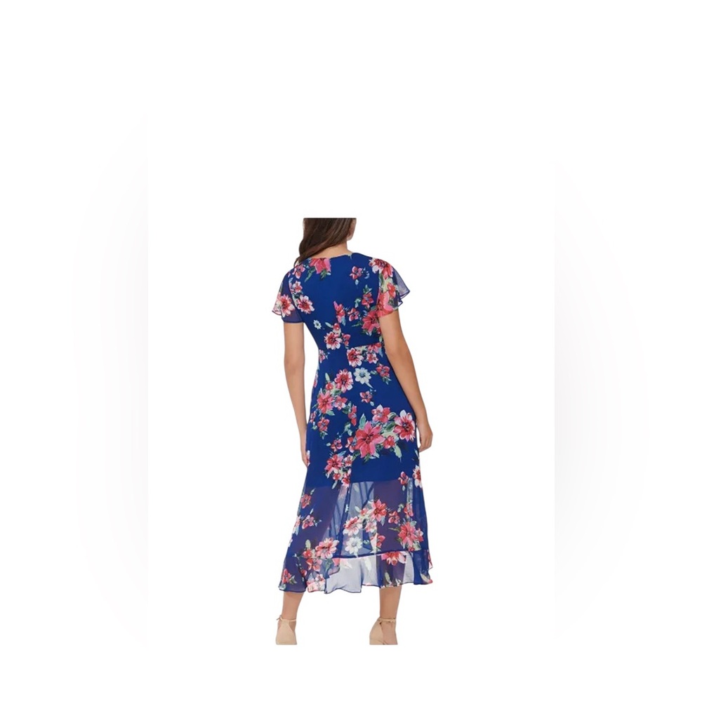 Kensie Navy Floral Midi Dress - Picture 2 of 10